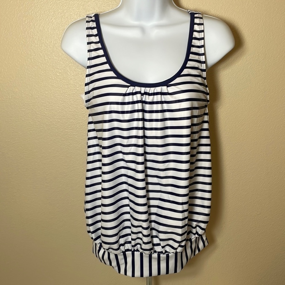 TANKINI Blue/white stripes size Small